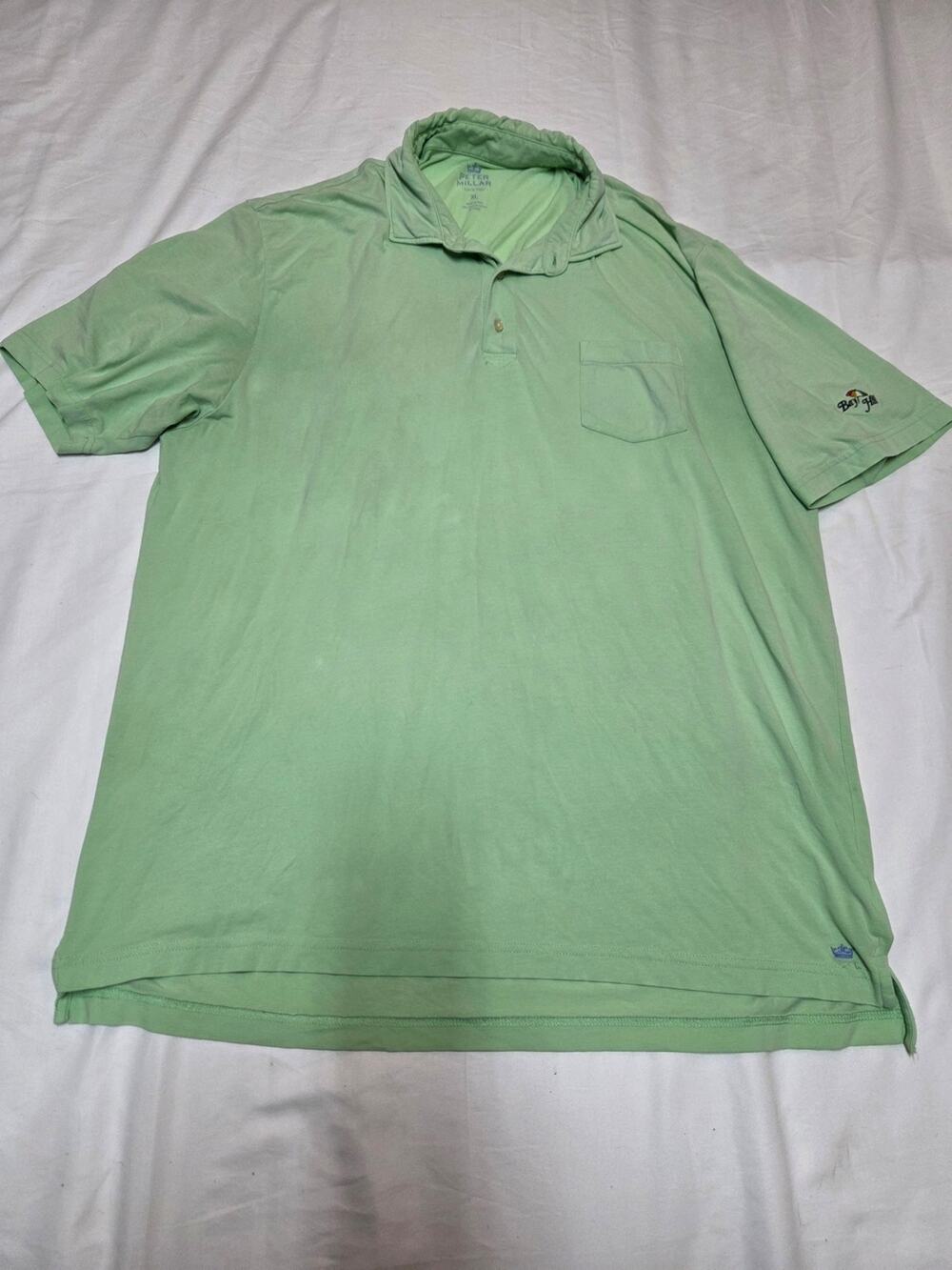 Peter Millar Light Mint Green Chest Pocket Polo